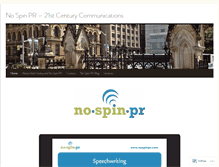 Tablet Screenshot of nospinpr.com